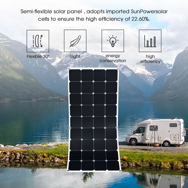 Flexibles 110-W-ETFE-Dünnschicht-Solarmodul mit Sunpower-Zellen