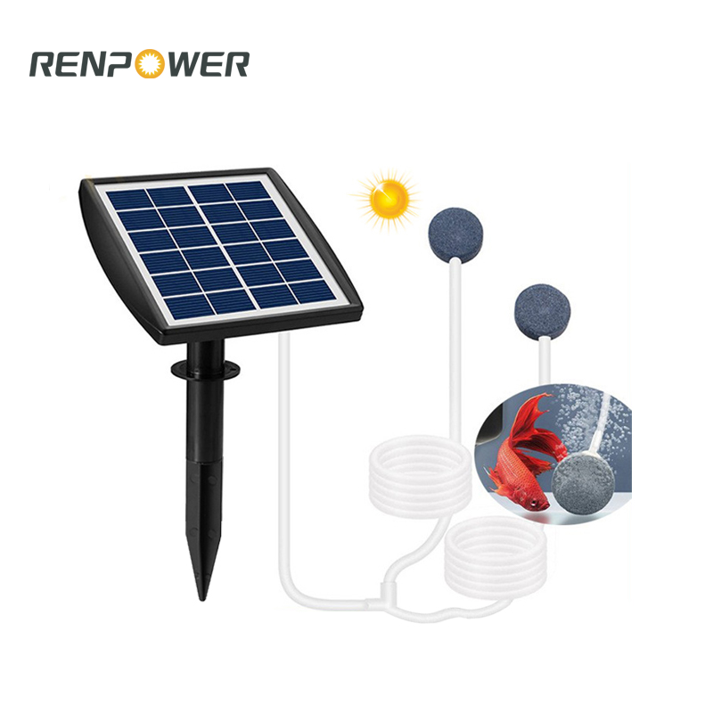 Neue Solar Sauerstoffpumpe 2W Aufbewahrungstyp Outdoor -Fischerei Innenhof Fischteich kleine Haushalte Sauerstoffmaschine